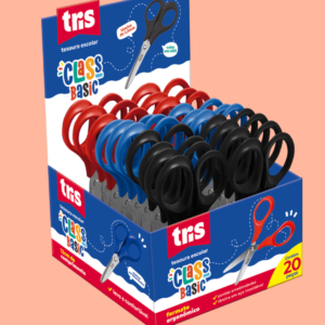Tesoura Escolar Tris Class Pastel 13 Cm 30 Unidades
